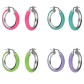 Cercei hoops O-Ring din argint și email colorat