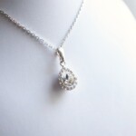 Pandantiv mireasa din argint cu cristale Swarovski